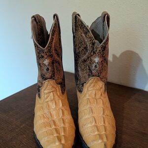 Kids Tan and Brown Boots